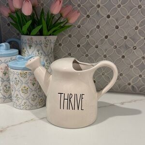 Rae Dunn Thrive White Ceramic Watering Can